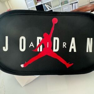 Jordan Black Toiletry Bag with Red Logo